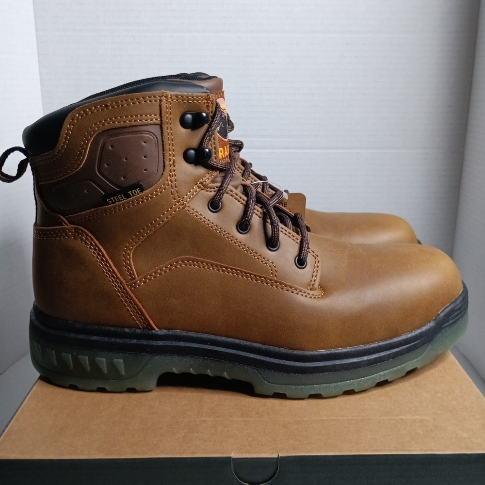 Brahma Men's Combustion 6" Steel Toe Work Boots Comfortable Tan Size‎ 9 US
